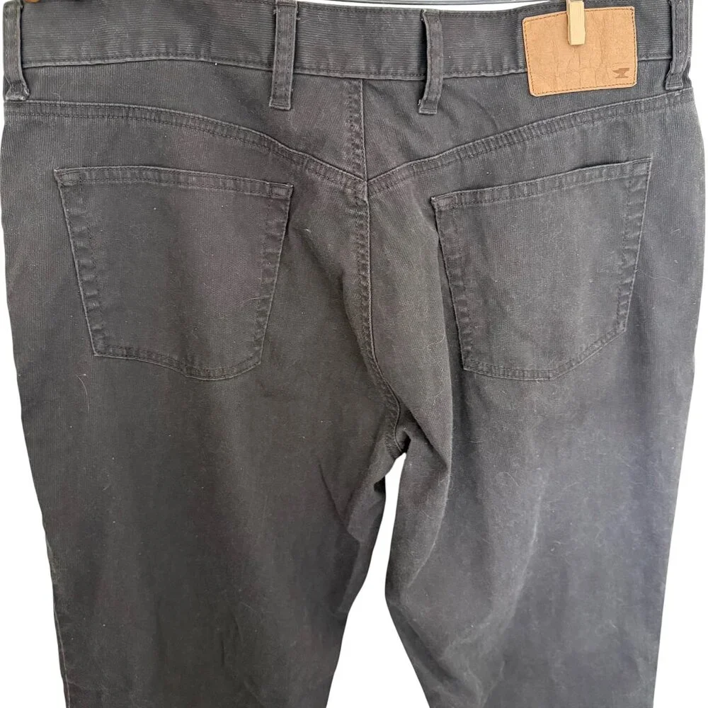 Haggar‎ H26 Mens Stretch Fine Wale Corduroy Pants 36x32 Charcoal 5 Pocket Preppy